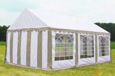 Partytent 6x4 PVC - Classic | Zandkleur / wit