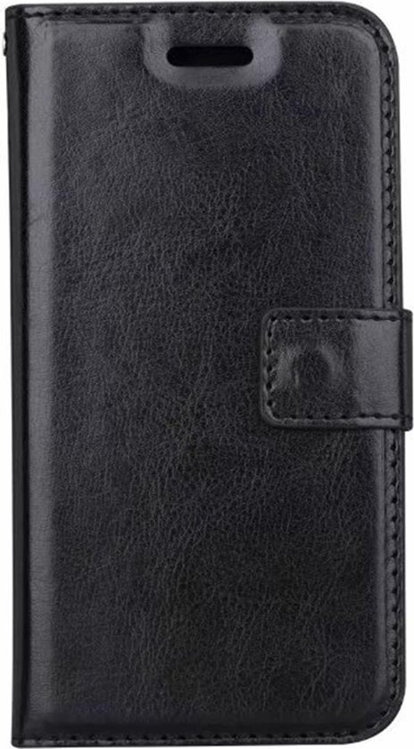Coque noire de type portefeuille pour iPhone X/Xs, fermée par une fermeture magnétique.