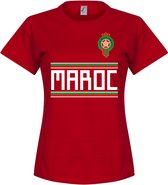 Marokko Dames Team T-Shirt - Rood - L
