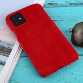 Voor iPhone 11 schokbestendige pluche achterkant beschermhoes (rood)