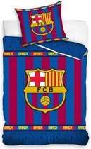 FC Barcelona - Dekbedovertrek - Eenpersoons - 140x200 cm + 1 kussenslopen 60x70 cm - Multi kleur