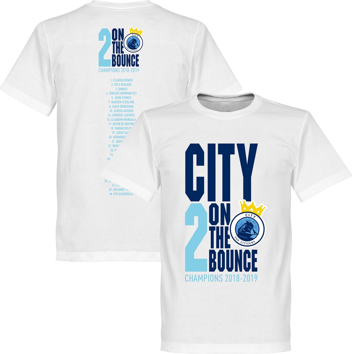 City 2 on the Bounce Champions Squad T-Shirt - Wit - XXL