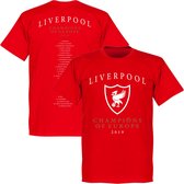 Liverpool Champions Of Europe 2019 Selectie T-Shirt - Rood - L