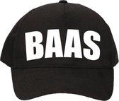 Verkleed Baas pet / baseball cap zwart voor dames en heren - verkleedhoofddeksel / carnaval