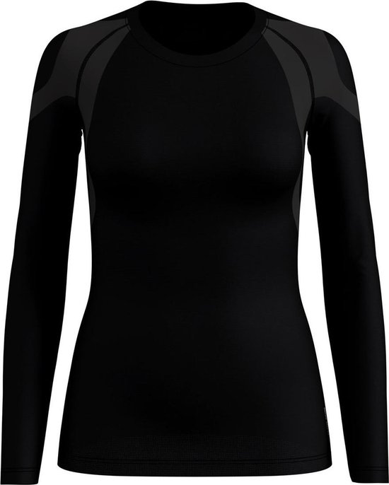 Foto: Odlo shirt ronde hals lange mouwen active spine light zwart maat xs