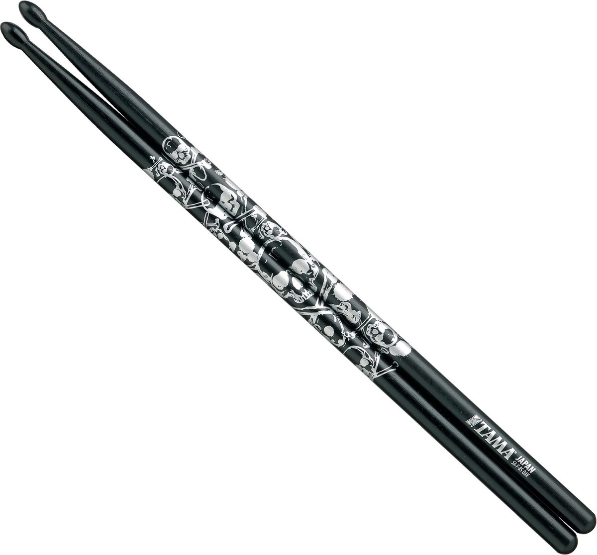Tama 5A Sticks O5A-S-BS "Skull", zwart, zilverenr Druck - Drumsticks