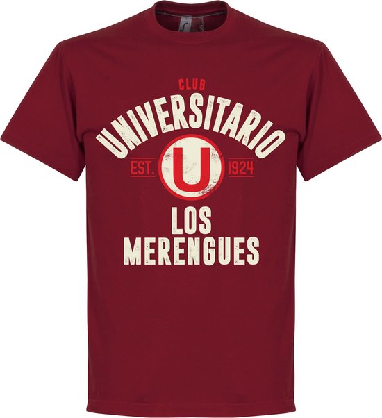 Universitario Established T-Shirt - Bordeaux Rood - L