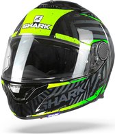 Shark Spartan 1.2 Kobrak Kyg Black Yelllow Green  Integraalhelm - Motorhelm - Maat L