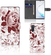 Hoesje Geschikt voor Samsung Galaxy Note 10 Watercolor Flowers