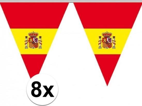 Misbruik Conform Humanistisch 8x Spanje supporter vlaggenlijnen 5 meter - Spaans thema - Spaanse vlag  decoratie | bol.com