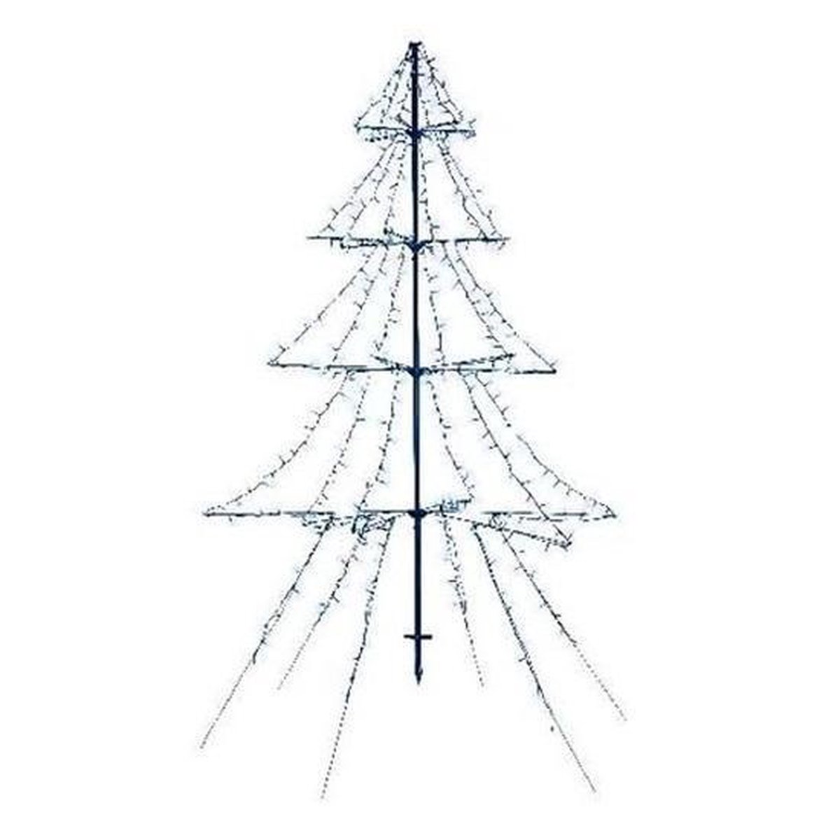 Stal behandeling haalbaar Verlichte vlaggenmast LED boom voor buiten 200 cm - Led kerstboom/lichtboom  | bol.com