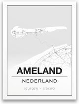 Poster/plattegrond AMELAND - A4