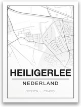 Poster/plattegrond HEILIGERLEE - 30x40cm