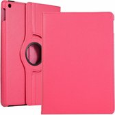 Case2go - Tablet hoes geschikt voor iPad 10.2 2019 / 2020 / 2021 - Draaibare Book Case Cover - Magenta