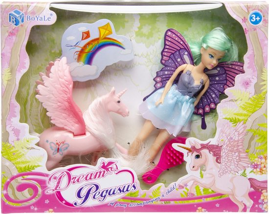 Sentimenteel Zeker kussen Lg-imports Speelset Dream Pegasus Roze 3-delig | bol.com