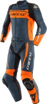 Dainese Mistel Black Iris Black Iris Orange Leather 2 Piece Motorcycle Suit 54