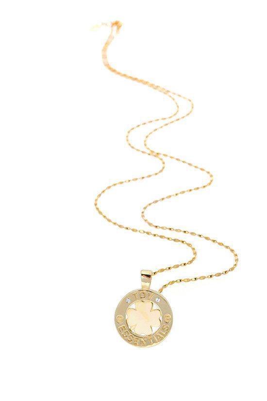 Rouwen Absoluut pistool TOV Essentials Medaillon Small Necklace - Ketting - Goudkleur - 85 cm -  Klaver vier bedel | bol.com