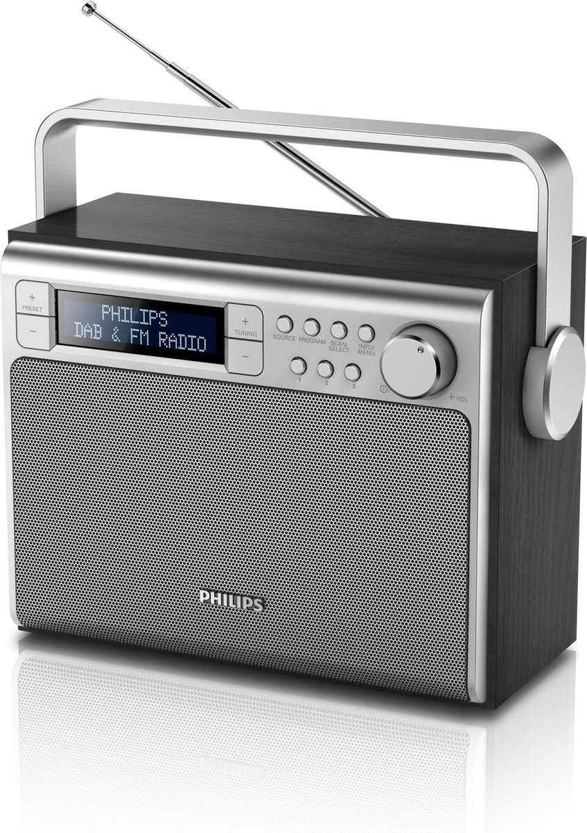 Philips AE5020 - Draagbare DAB+ radio - Zwart/Zilver | bol