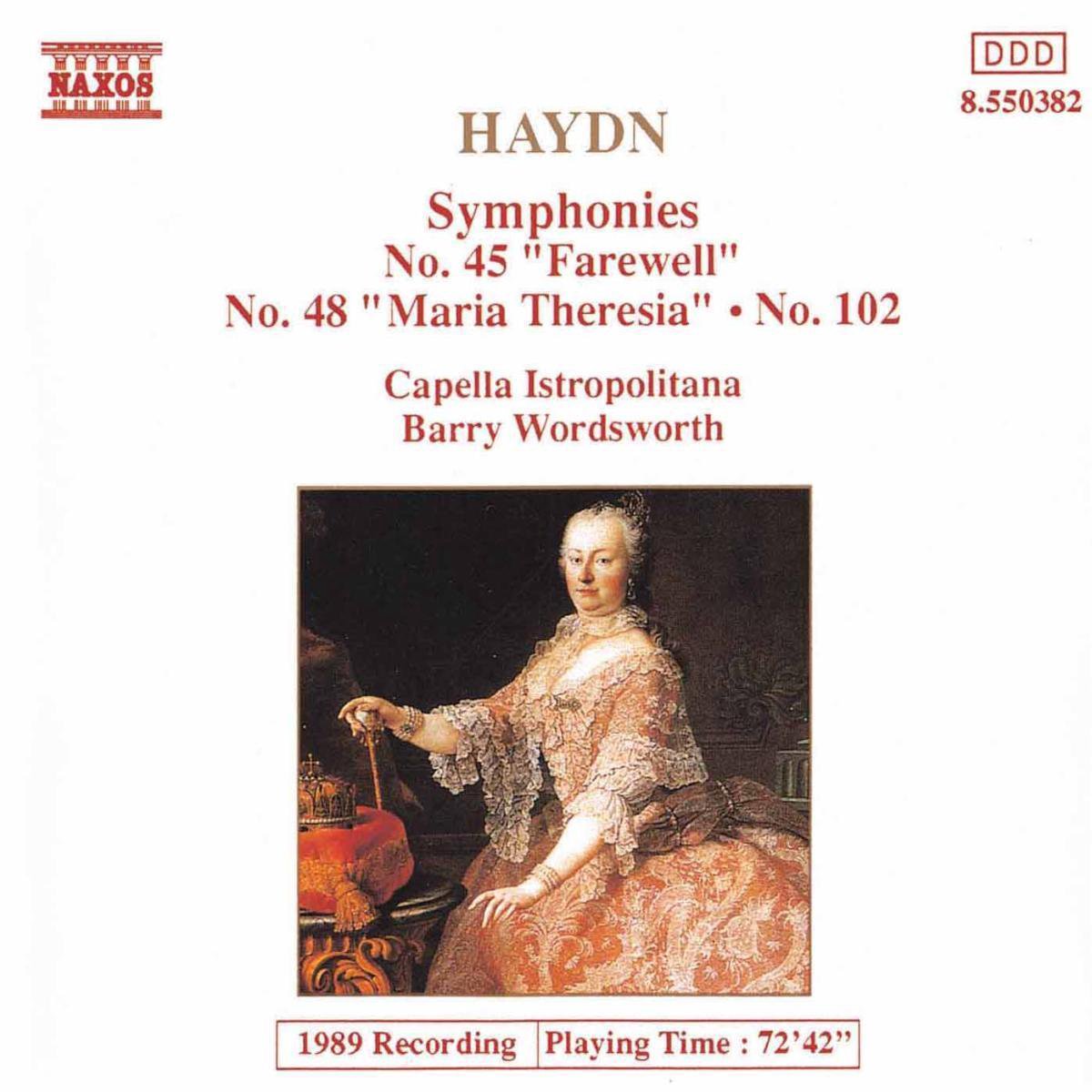 Capella Istropolitana, Barry Wordsworth - Haydn: Symphonies 45, 48 & 102 (CD)