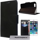 iPhone 5C Wallet Boek Case Lederen Hoesje Zwart