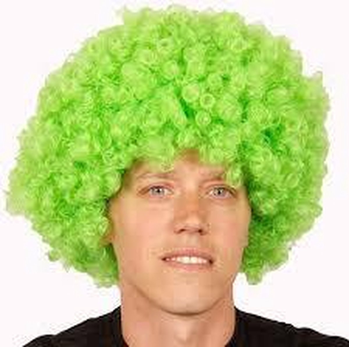 Pruik krul groen
