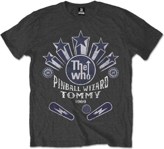 Rock Off T-Shirt Ufficiale The Who 'Pinball Wizard' – Cotone 100%, Uomo, Collo A U