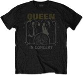 Queen - In Concert Heren T-shirt - M - Zwart
