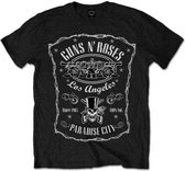 Guns N' Roses - Paradise City Label Heren T-shirt - S - Zwart