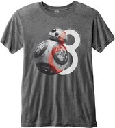 Star Wars Heren Tshirt -XL- Episode VIII BB-8 Big Eight Grijs