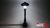 BrickLED 2 x Lantaarn Klassiek zwart - Wit koud - Verlichting voor LEGO