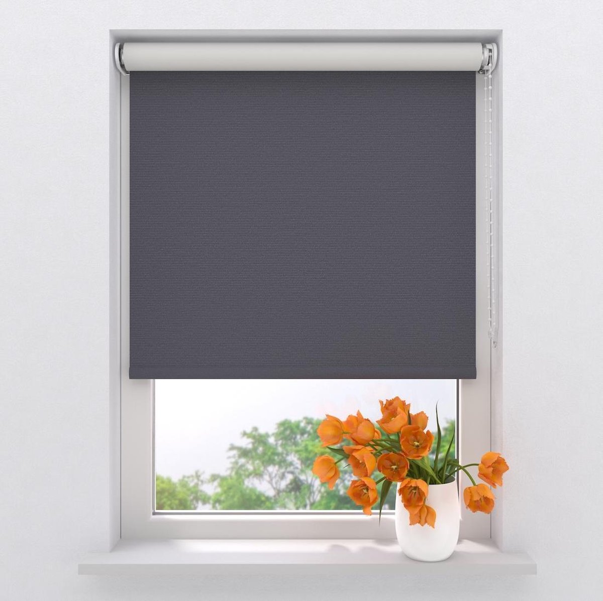 Rolgordijn Easy Verduisterend - Dark Grey - 80 x 190 cm