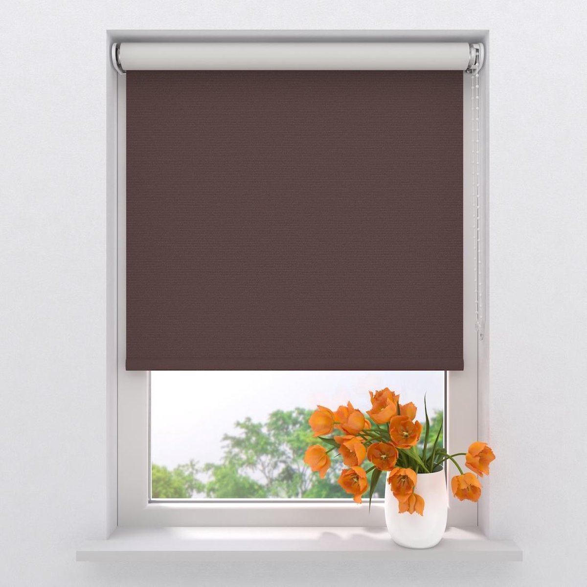 Rolgordijn Easy Verduisterend - Brown - 90 x 190 cm