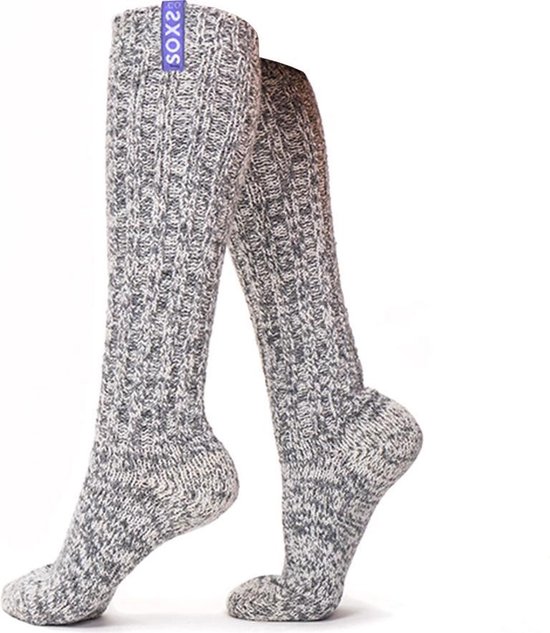 SOXS® Warme Wollen Knie Sokken Dames - Maat 37-41 - Lavender Label | bol.com