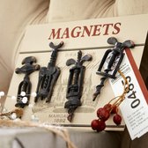LOBERON Magneet set van 4 Corkscrew donkergrijs