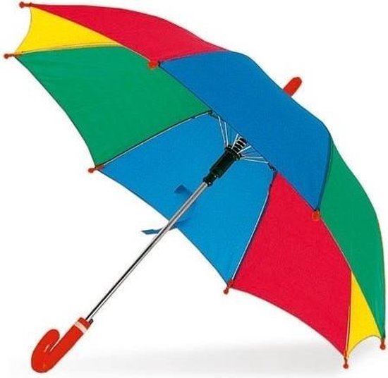 Kinderparaplu multikleur 55 cm - Gekleurde paraplu voor 55 cm bol.com