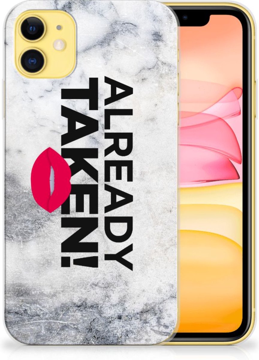Apple iPhone 11 Siliconen hoesje met naam Already Taken White