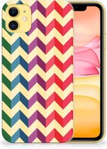 Geschikt voor iPhone 11 TPU bumper Zigzag Color