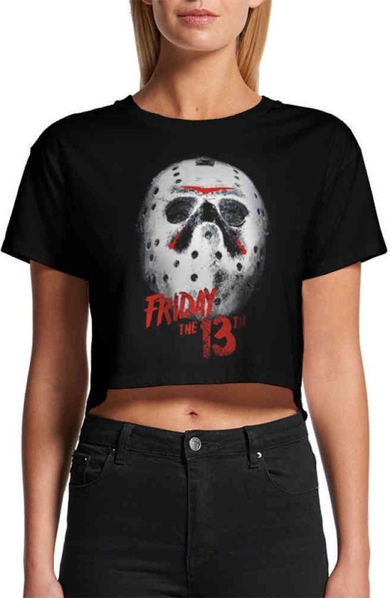 Friday The 13th Crop top -S- White Mask Zwart | bol.com