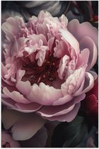 Poster Glanzend – Roze Pioenrozen - 40x60 cm Foto op Posterpapier met Glanzende Afwerking