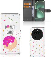 Smartphone Hoesje OPPO Find X6 Pro Bookcase met Quotes Donut Cadeautjes voor Meisjes