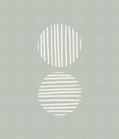 IXXI Striped Circles - Wanddecoratie - Grafisch Ontwerp - 120 x 140 cm