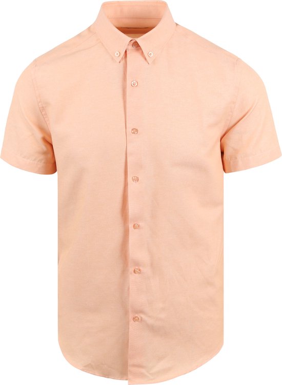Suitable - Short Sleeve Overhemd Oranje - Heren - Maat XL - Regular-fit