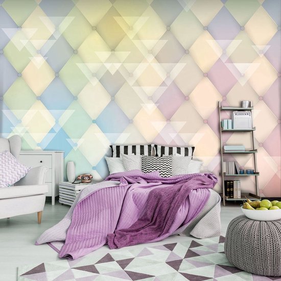 Papier peint photo - Papier Peint Intissé - Mur Abstrait Matelassé - 254 x 184 cm