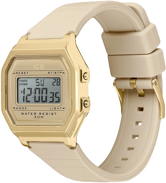 Ice Watch ICE digit retro - Almond skin 022062 Horloge - Siliconen - Grijs - Ø 33 mm