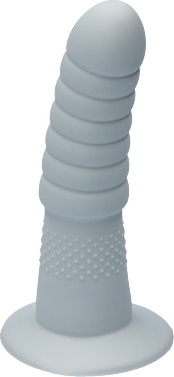 Goedkoopste Ylva & Dite - Aria - Siliconen Anale / Vaginale dildo - Made in Holland - Pastel Grijs