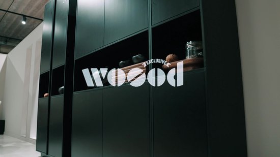 WOOOD Finca Open Vakkenkast - Zwart - 210x40x40