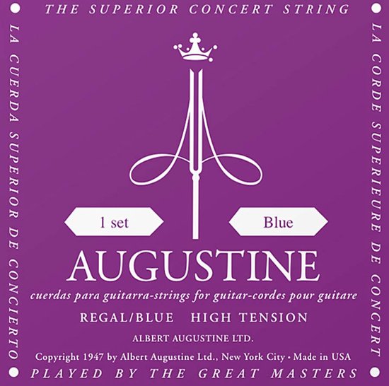 Snarenset klassieke gitaar Augustine AU-REBU Extra High & High Tension