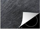 KitchenYeah - Inductie beschermer - Afdekplaat inductie - Stenen look - Structuur - Industrieel - Natuursteen - Zwart - Inductie fornuis - 57x51 cm - Kookplaat beschermer