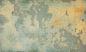 Distressed Wall Texture Blue Yellow Photo Wallcovering