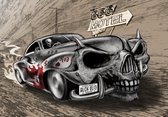 Alchemy Death Hot Rod Car Skull Photo Wallcovering